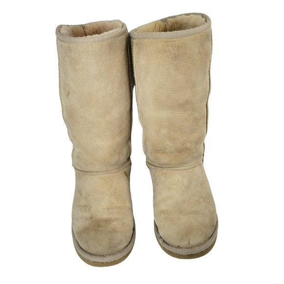 UGG Australia Classic Tall Boots Womens 7 Leather Genuine Sheepskin #5815 F8006C - Picture 4 of 11